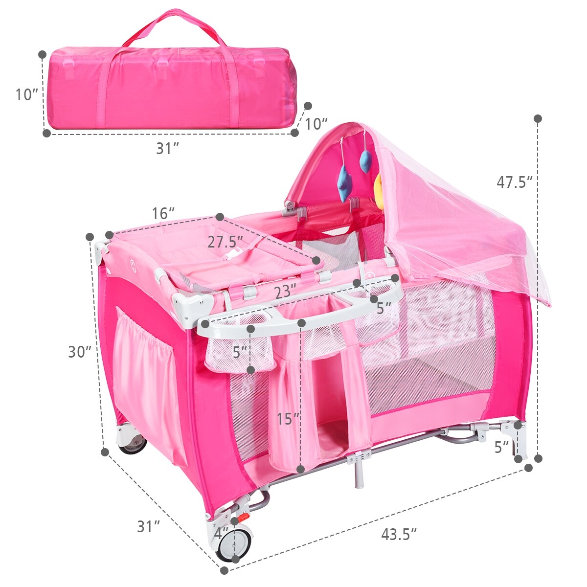 mewowzers portable baby bed