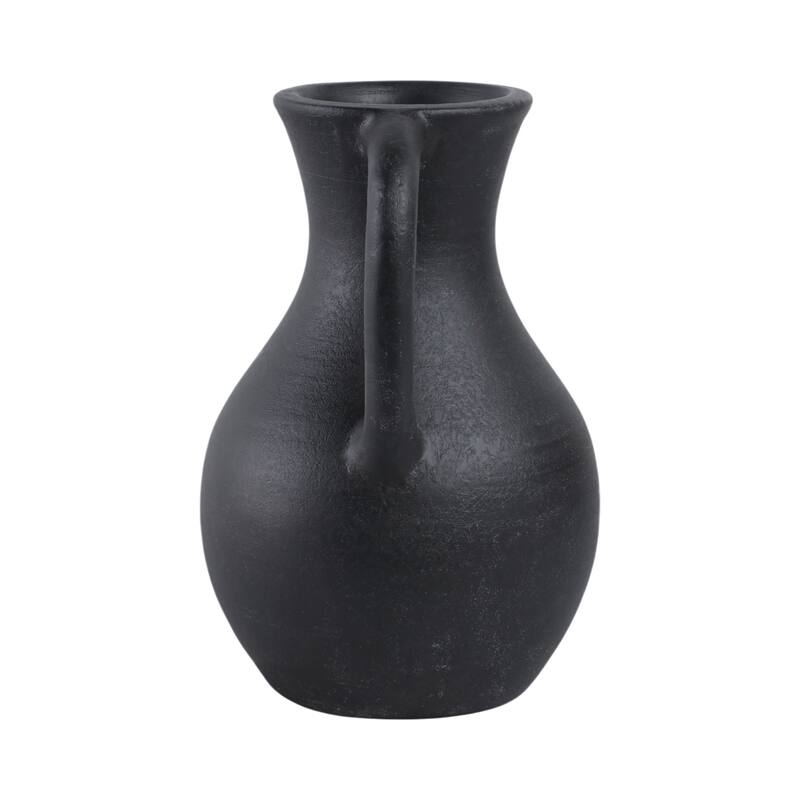 Terracotta Pottery Decorative Vase with Handles for Casual Home Decor