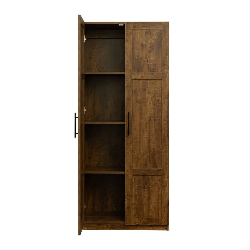 High wardrobe and kitchen cabinet with 2 doors and 3 partitions