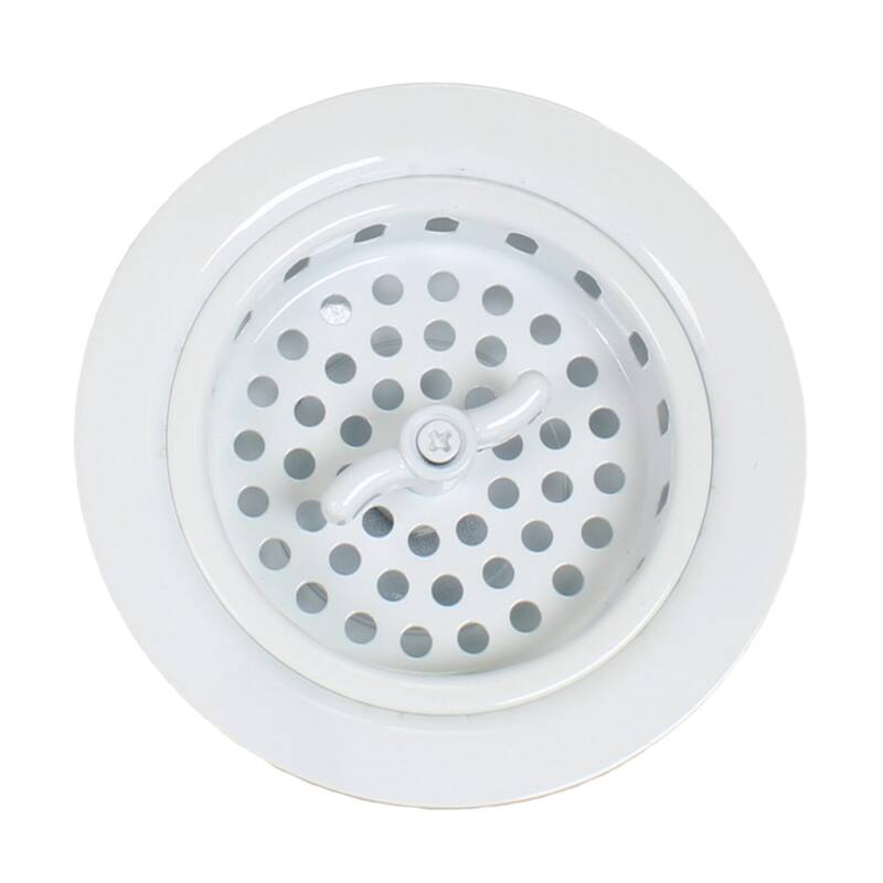 Mr. Scrappy Kitchen Sink Drain Assembly with Basket Strainer, White N/A Bed Bath & Beyond
