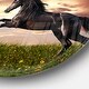 preview thumbnail 13 of 14, Designart 'Black Friesian Horse Gallop' Animal Photography Metal Wall Art
