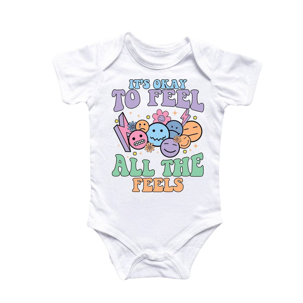 Positivity Mental Health - Baby Boy Girl Clothes Infant Bodysuit Funny Cute Newborn