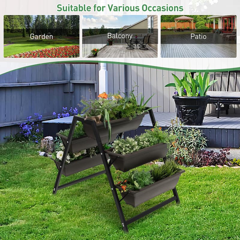 Costway 31”H Raised Garden Bed 3 Tier Vertical Planter - See Details