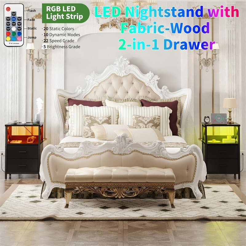 Nightstand with Charging Station