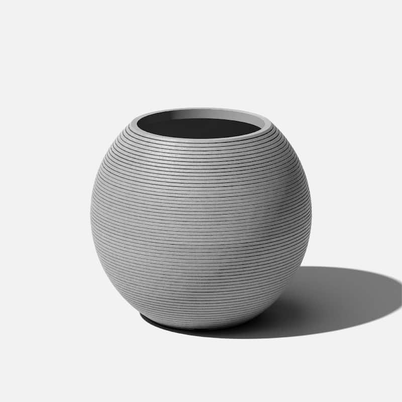 Veradek Strata Series Sphere 18'' Planter - 18 inch - Grey