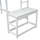 preview thumbnail 9 of 7, Twin Size Loft Bed Kids Bed with Platform Ladders and Guardrails, White