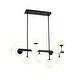 preview thumbnail 1 of 3, Midnetic 11 Light Matte Black Linear Chandelier