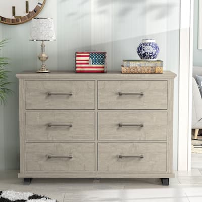 Spacious and Stylish 52" Extra-Wide 6-Drawer Dresser