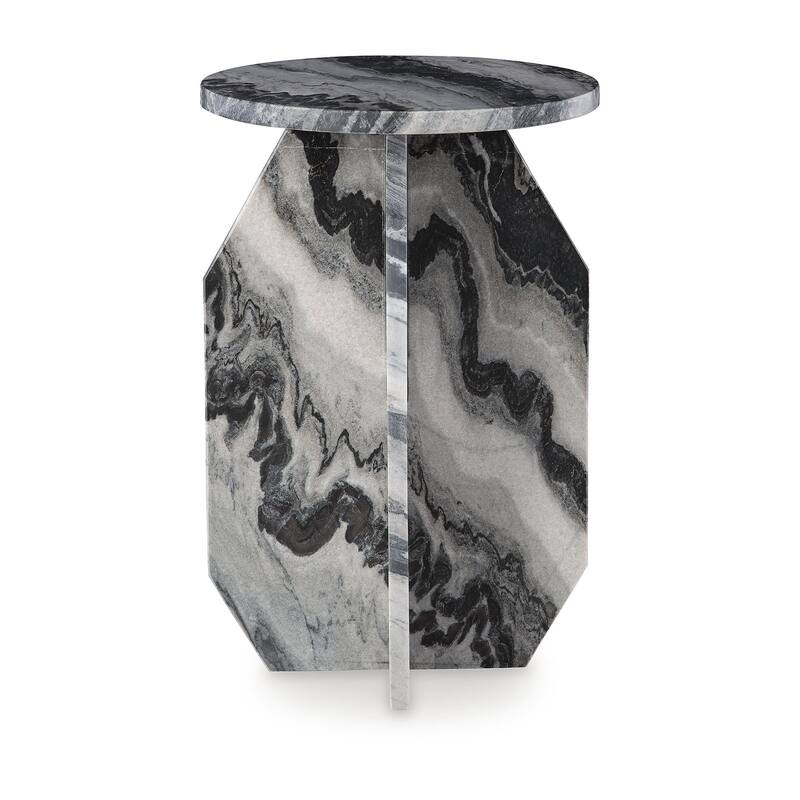 Signature Design by Ashley Wrenlane Black/White Accent Table - 15" W x 15" D x 23" H