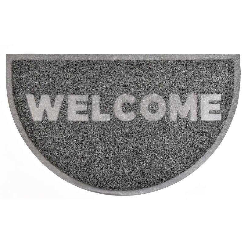 Outdoor Door Mat Semi Circle Scraper Recycled PVC Non-Slip Backing