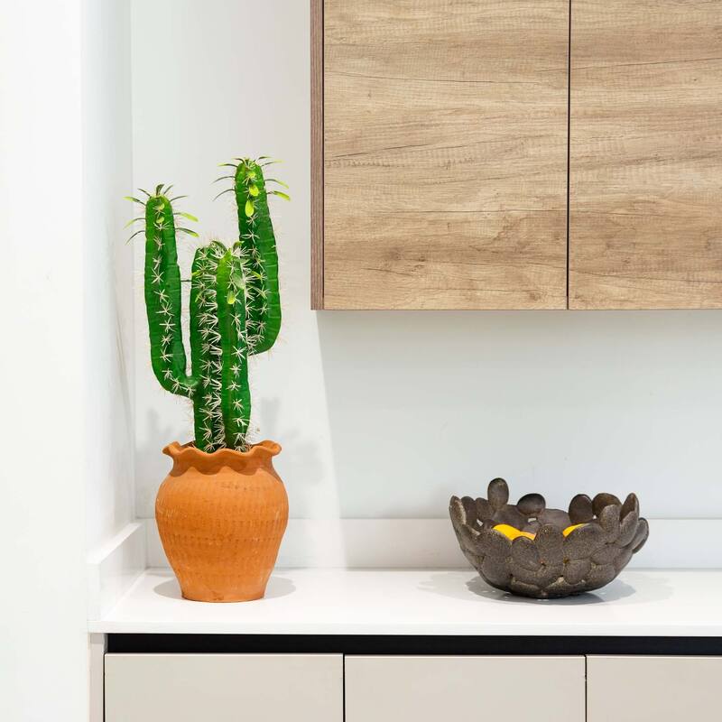 Cactus Artificial Plant with Planter - 2.25' - Green