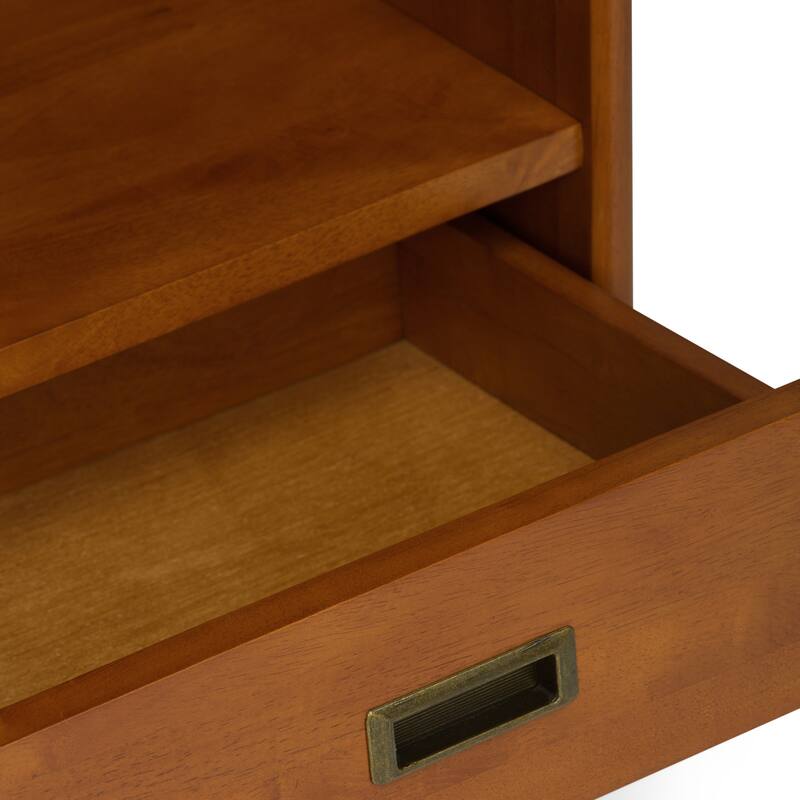 WYNDENHALL Tierney SOLID HARDWOOD 64 inch x 22 inch Mid Century Modern Bookcase and Storage Unit - 22"w x 14"d x 64" h
