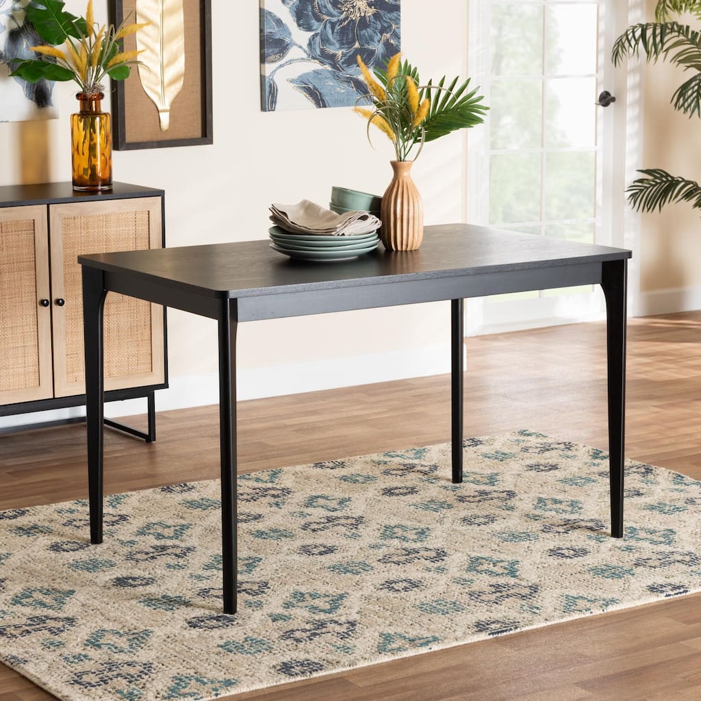 Sherwin Mid-Century Modern Finished Wood Dining Table