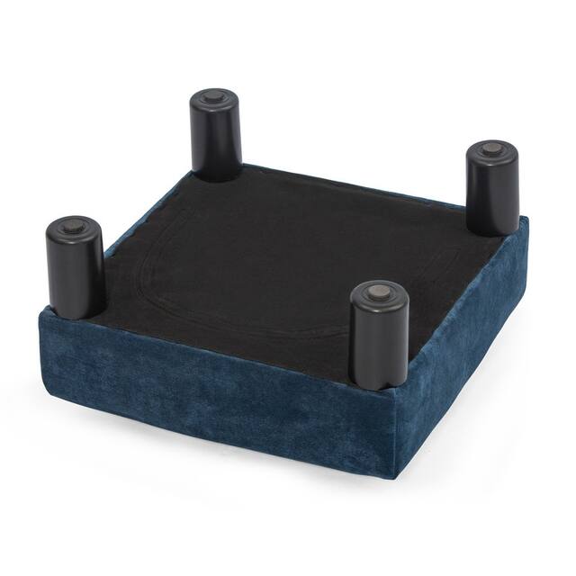 Adeco Ottoman Upholstered Fabric Footrest Pet Steps Dog Stair Stool,Footstool / Footrest - Geometric Art