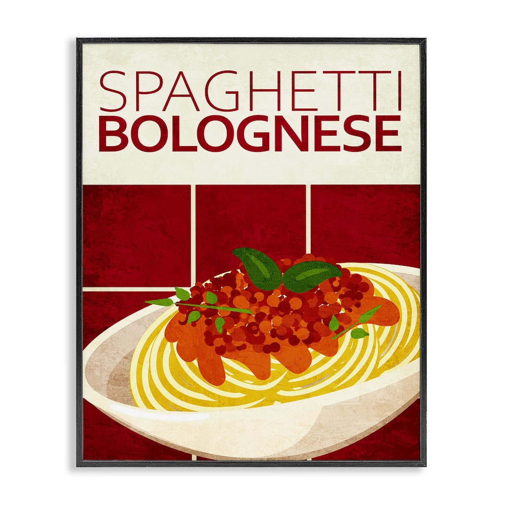 Stupell Spaghetti Classic Kitchen Framed Giclee Art Design By Kim Allen