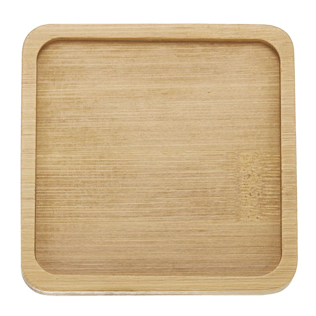 Bamboo Coaster Natural Wooden Drink Coasters Square 3.5inch - Wood color