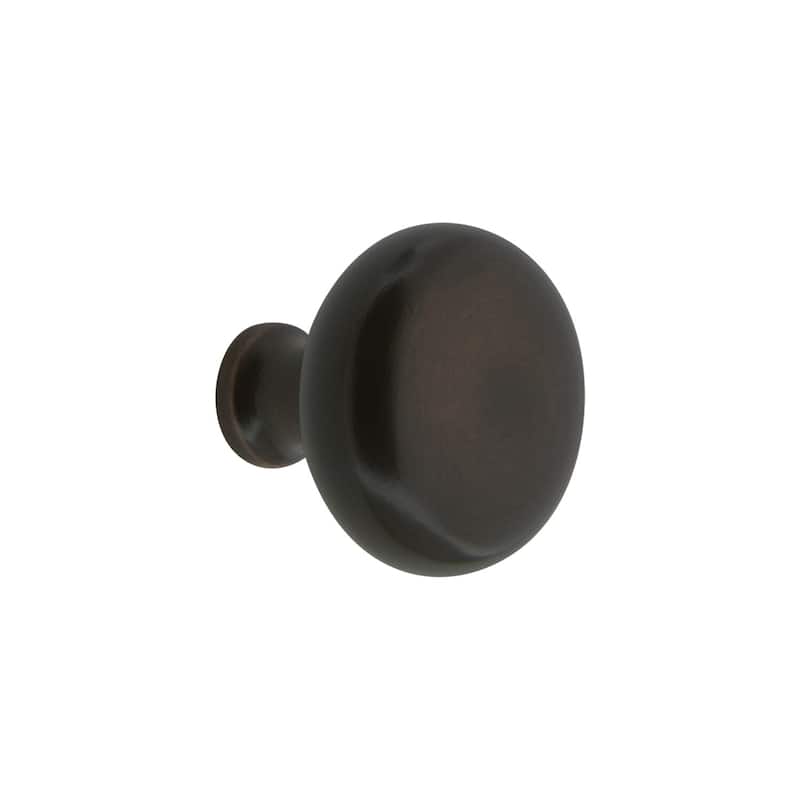 Grandeur FIFT-BRASS-KNOB Fifth Avenue 1-3/8” Solid Metal Mushroom - Timeless Bronze