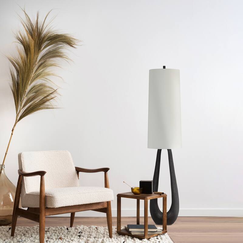 Cornelia 62.5" Height Floor Lamp, Brown - 14 x 14 x 62.5"