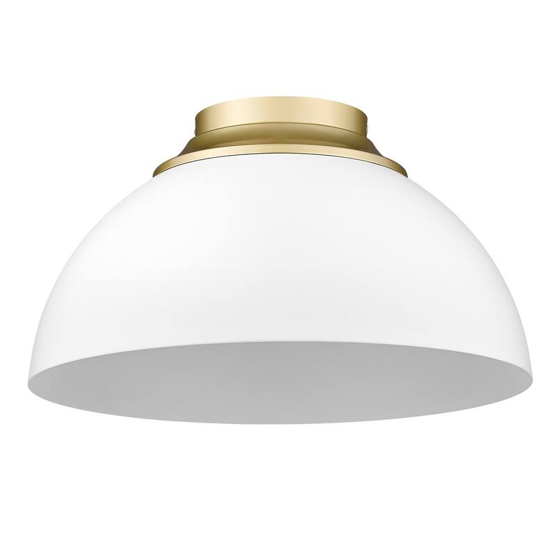 Golden Lighting Zoey 3 Light 14" Wide Flush Mount Ceiling Fixture with