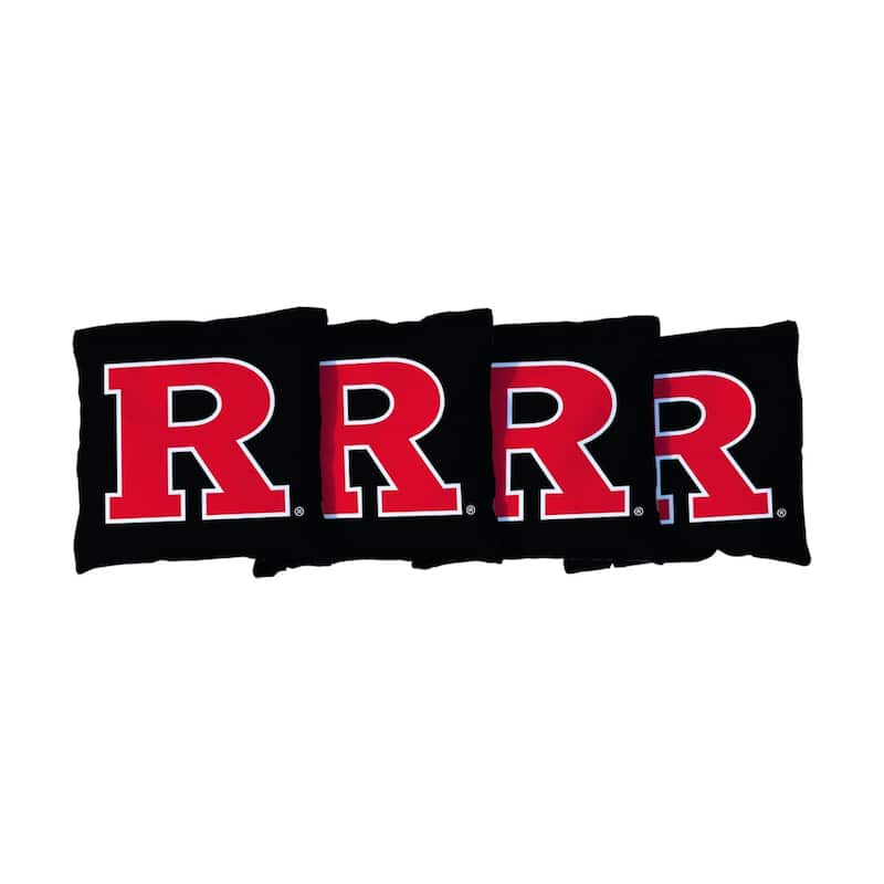 Rutgers Scarlet Knights Black Cornhole Bags - All-Weather Resin Filled