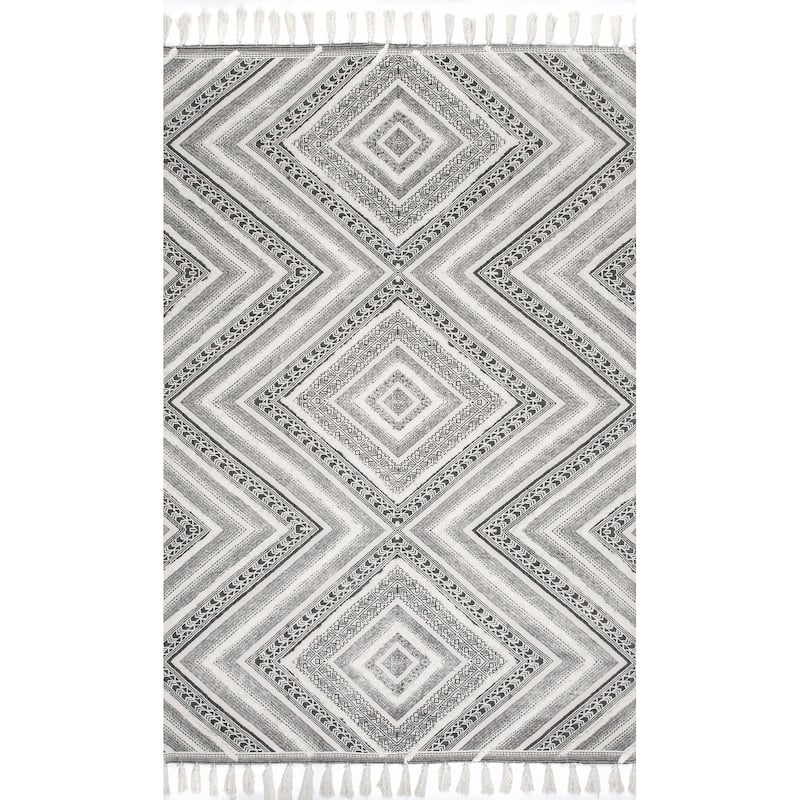 Nuloom Geometric Nichola Greek Eye Trellis Area Rug