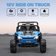 preview thumbnail 25 of 28, Qaba 12V Kids Electric UTV, Battery Powered Ride-On Truck with Remote, 3 Speeds, 4-Wheel Suspension, LED Lights, Music, Pink