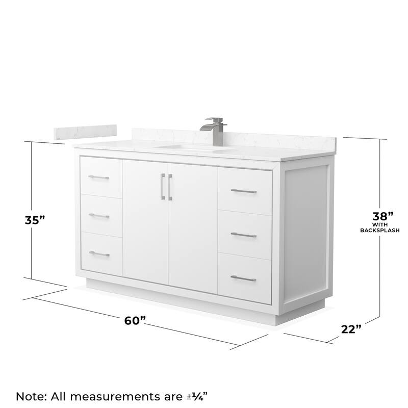 Wyndham Collection WCF1111-60S-VCA-MXX Icon 60" Free Standing Single