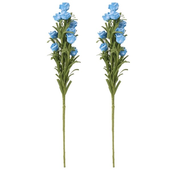 Party Foam Rose DIY Craft Emulational Artificial Flower Bouquet Decor Blue 2pcs