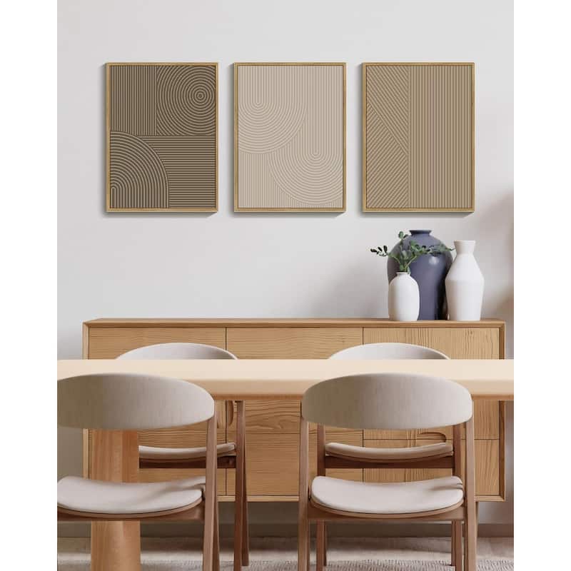 Wall Art Modern Boho Neutral Line Wall Decor Geometric Artwork