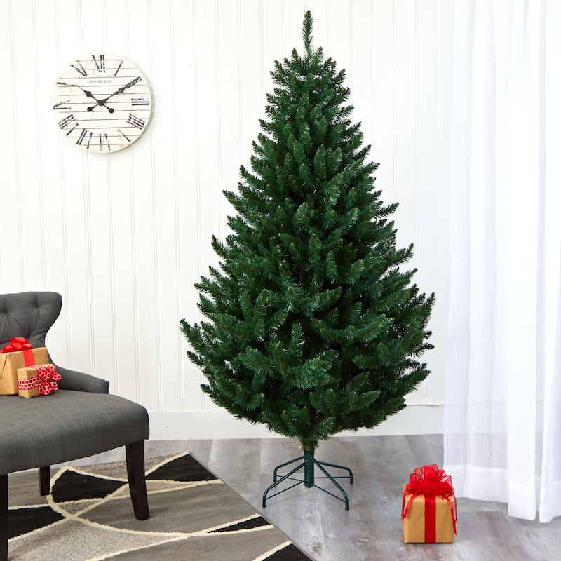 6Ft Artificial Christmas Tree - Lush Spruce Holiday Decor - Bendable Branches - Elegant Christmas Tree for Home - Green - 72