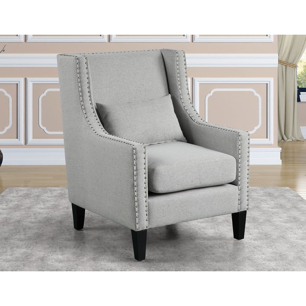 Best Master Furniture Upholstered Accent Arm Chair With Nailheads Overstock 32539337
