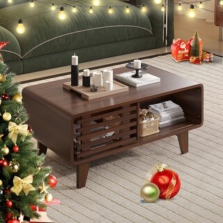 JASIWAY Mid-Century Modern Rectangle Coffee Table - Bed Bath & Beyond ...