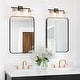 preview thumbnail 2 of 23, Modern Farmhouse Bathroom Vanity Light Black Gold Cylinder Glass Wall Sconce