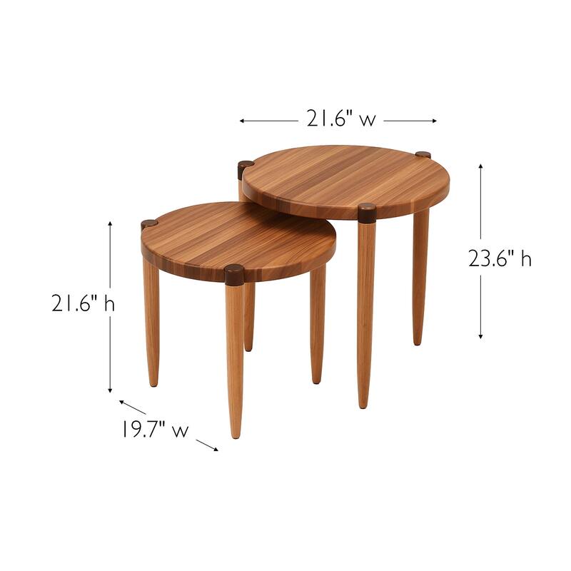 Leick Home 2-Pack Redonda Bay Side Tables