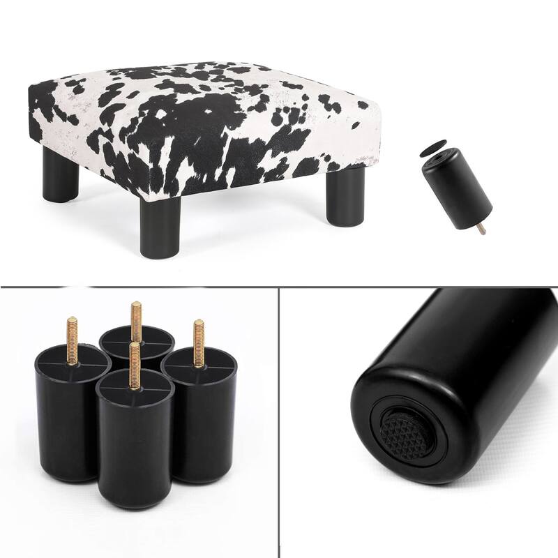 Adeco 15'' Small Ottoman Upholstered Foot Rest