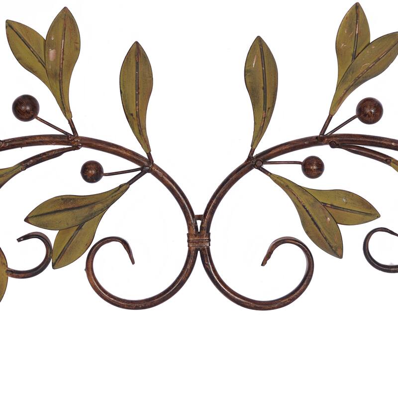 Green Iron Traditional Wall Decor Floral and botanical