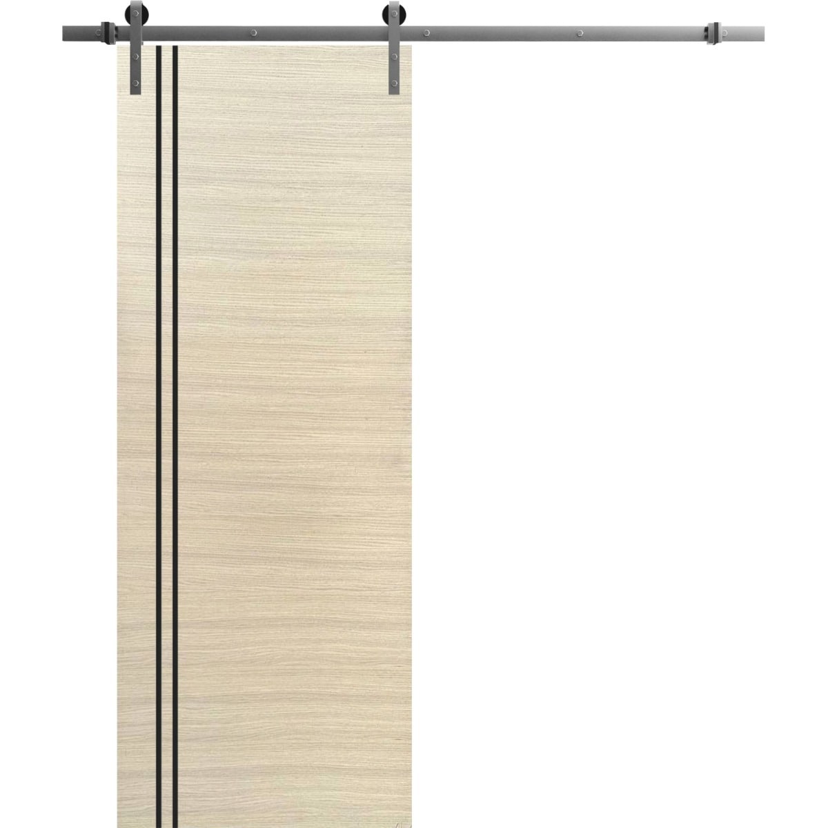 SartoDoors Planum 0016 | Bedroom Door Barn Door | Solid Wood | Hardware Set | 18x80, Natural Veneer Bathroom Door Pantry Door