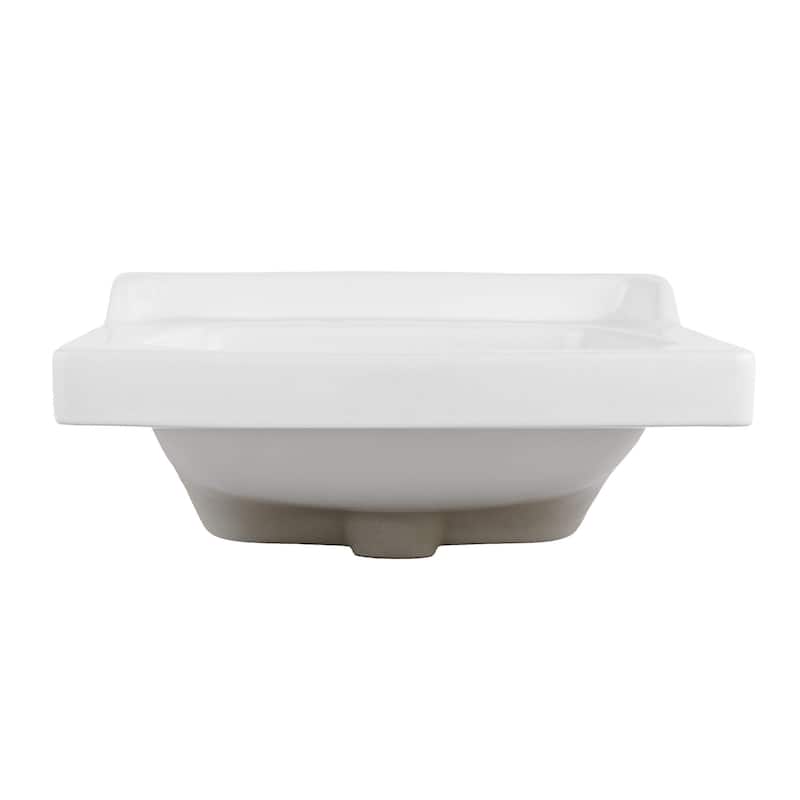 Fine Fixtures Ceramic Vanity Sink Top with Raised Back