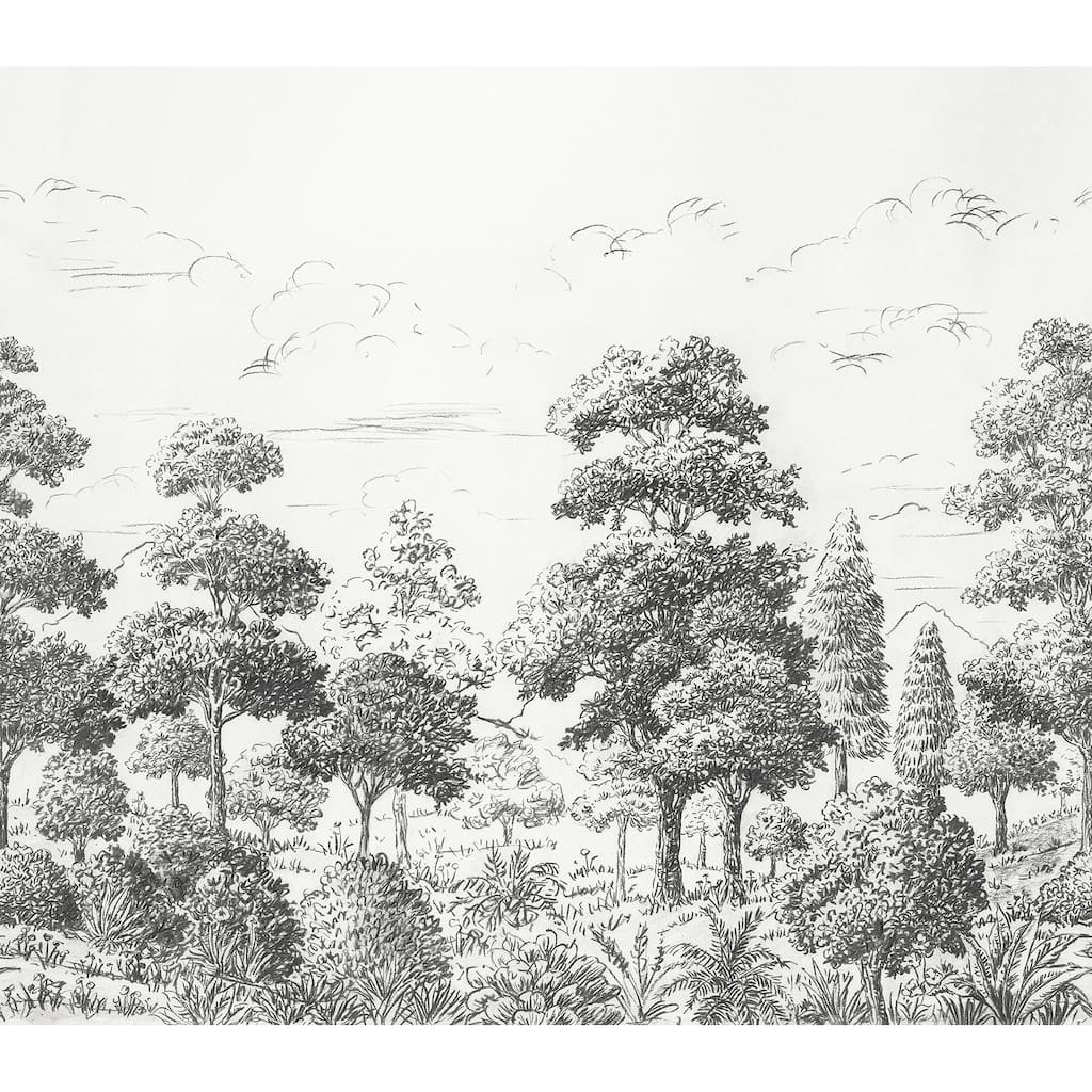 WallPops Scott Living Sylva Black Self Adhesive Mural - N/A