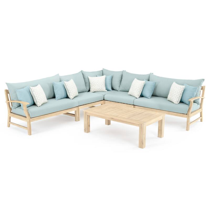Kooper 6 Piece Sunbrella Outdoor Patio Sectional with Table