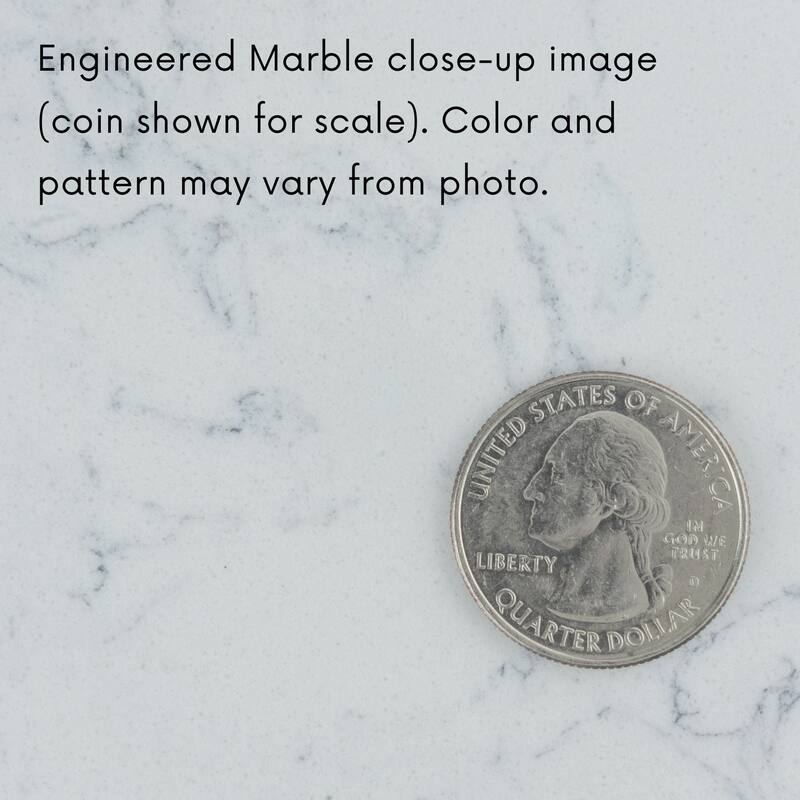 KitchenBathCollection Yorkshire 72" Farmhouse Double Bathroom Vanity with Engineered Marble Top - Marine Gray