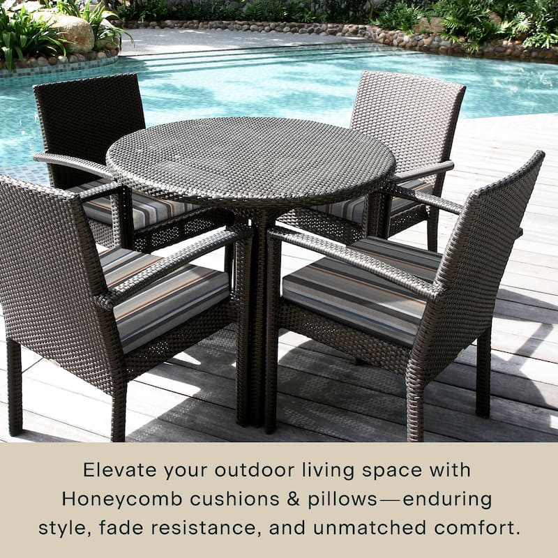 Outdoor Premium Dining Seat Cushion (2-Pack) - 20" wide x 20" deep x 4" thick
