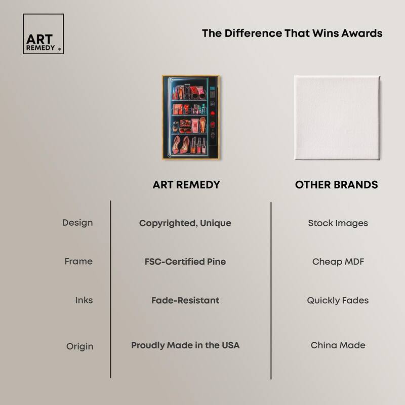 Fashion Vending Machine Canvas by Art Remedy