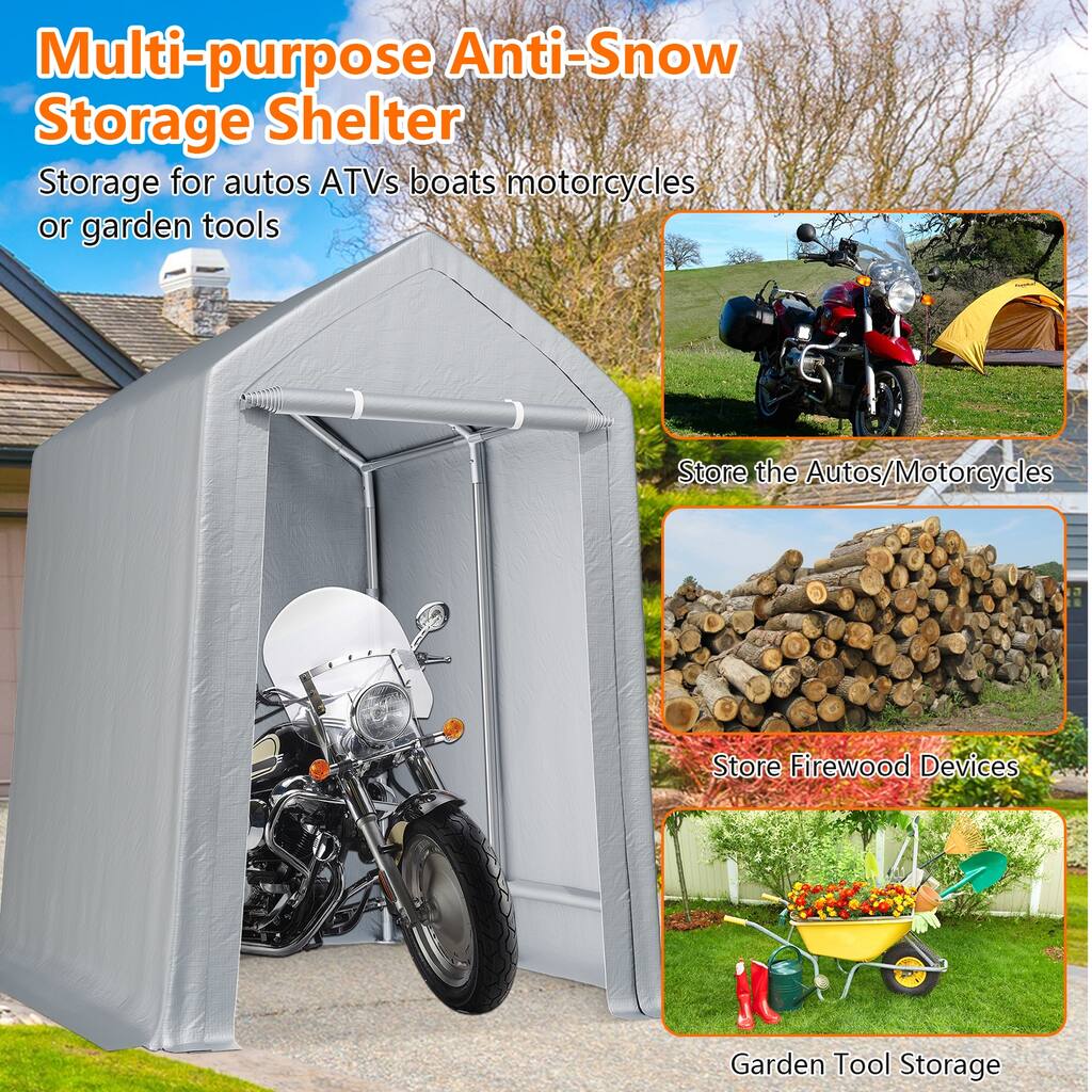 10x10Ft Portable Shed Outdoor Storage Shelter, FT Heavy Duty Storage Shed