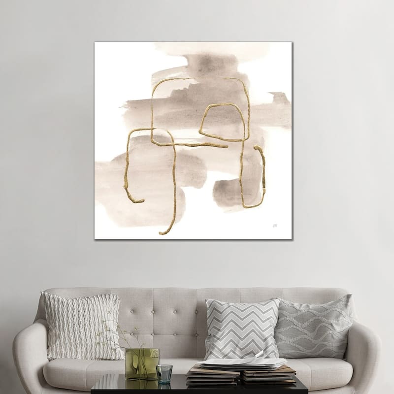 iCanvas "Warm Gray Gold II" by Chris Paschke Canvas Print