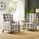 preview thumbnail 30 of 63, HULALA HOME Damaris Mid-Century Modern Manual Pushback Recliner with Wingback Design Set of 2 BEIGE