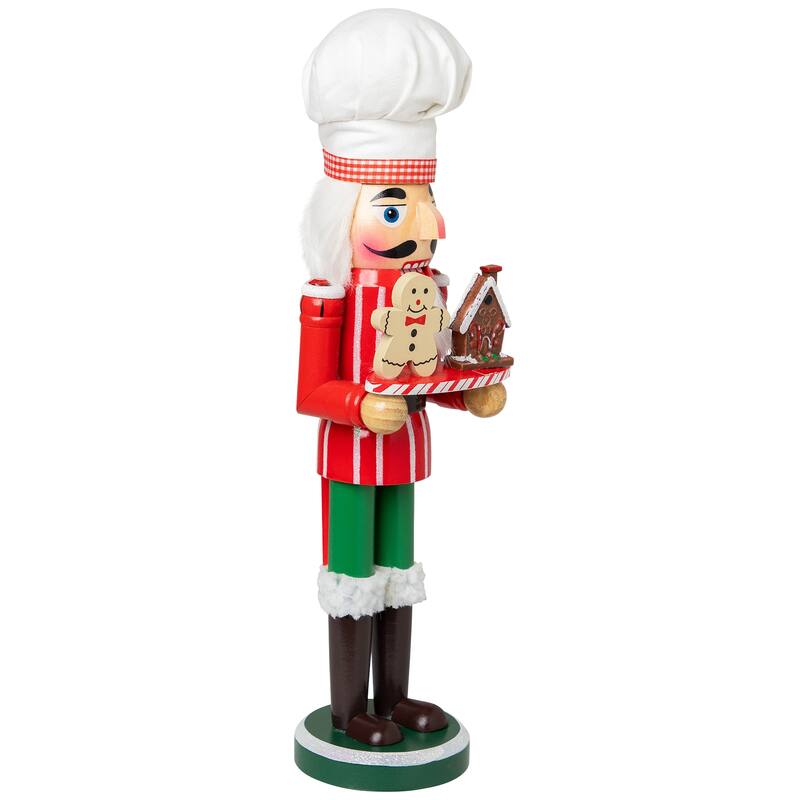 Gingerbread Chef Wooden Christmas Nutcracker - 15"