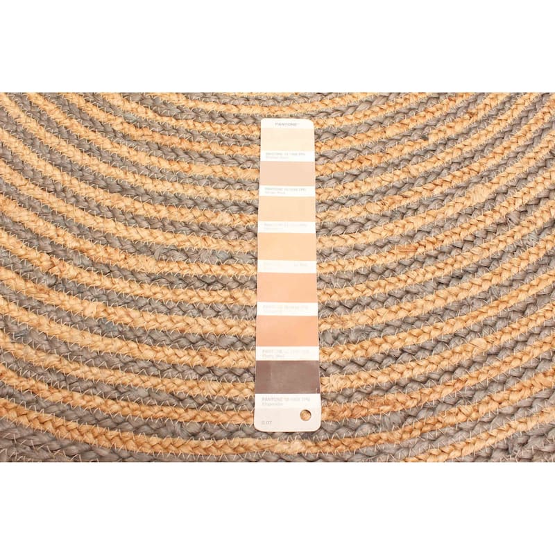 ECARPETGALLERY Braided Weave Palas Denizli Tan Jute Rug - 3'10 x 3'10