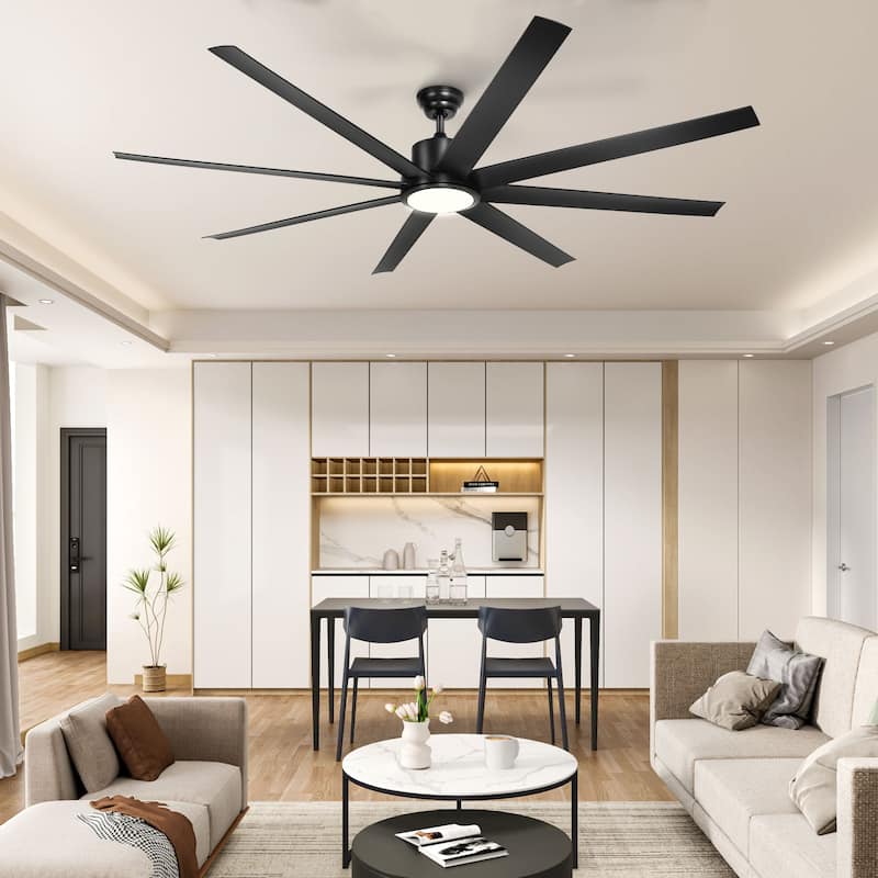 72" 8 Blades Ceiling Fans with Lights and Remote Control