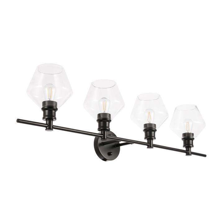 Gwyneth 4-light Clear Glass Wall Sconce
